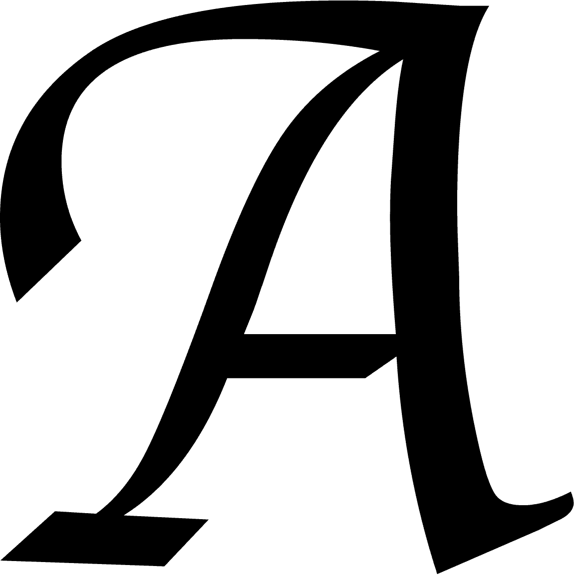 Black Illustration Letter Cursive Alphabet Monogram Font Initials