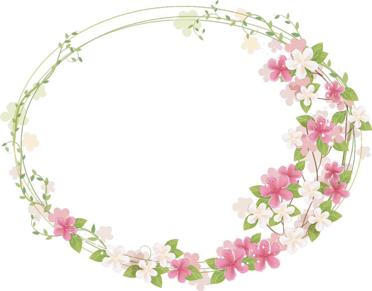Round Floral Frame Png Png All Png All