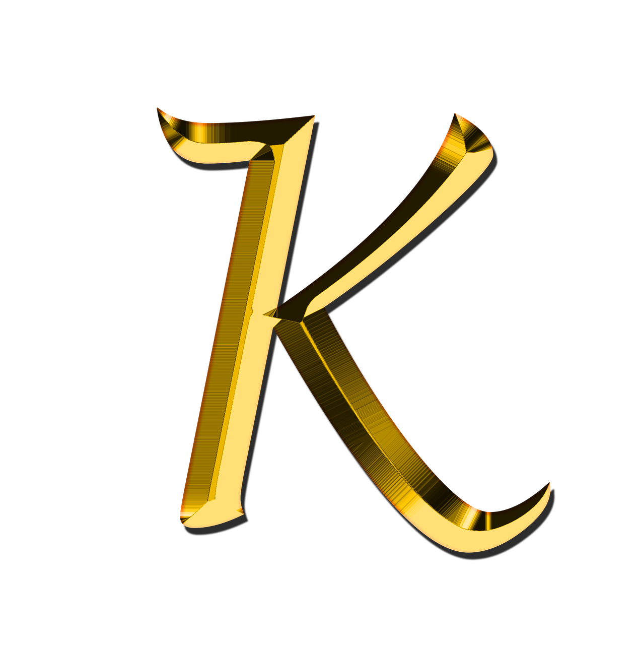 Golden K Letter Png All