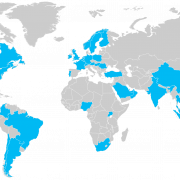 Carte du monde transparente