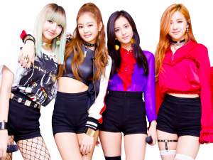 K-pop group, stylish outfits, music performance, female idols, Blackpink PNG