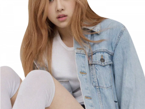 fashion model, denim jacket, stylish outfit, trendy look, Blackpink PNG