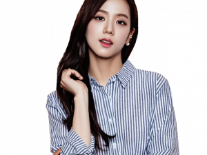 portrait, fashion style, casual outfit, long hair, Blackpink PNG