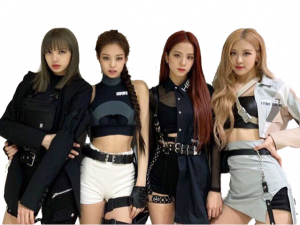 K-pop group fashion, stylish outfits, female idols, music industry trends, Blackpink PNG