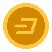 Dash Crypto Logo PNG Bilddatei