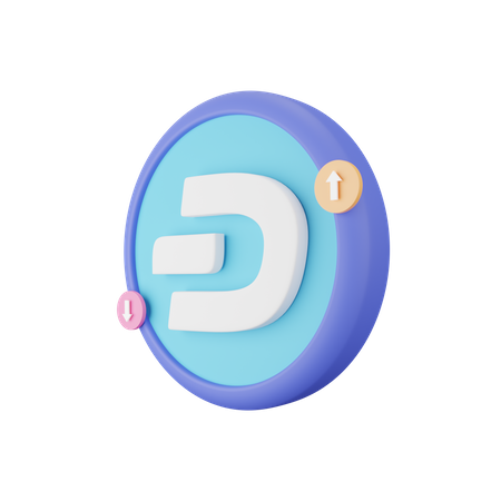 Dash Crypto Logo PNG Bild