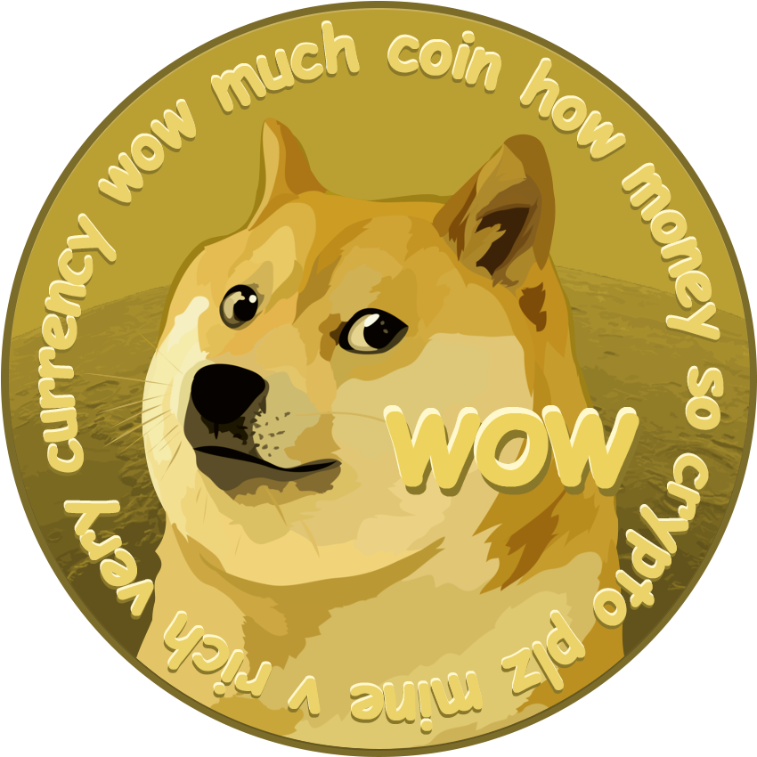 Dogecoin crypto logo gambar png