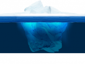 Iceberg Underwater PNG Cutout