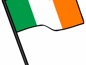 Ireland Flag Waving PNG File