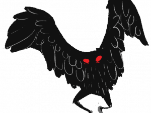 Mothman Silhouette PNG Photo