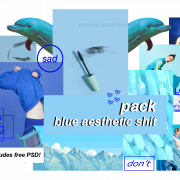 Blaues Ästhetik PNG Bild