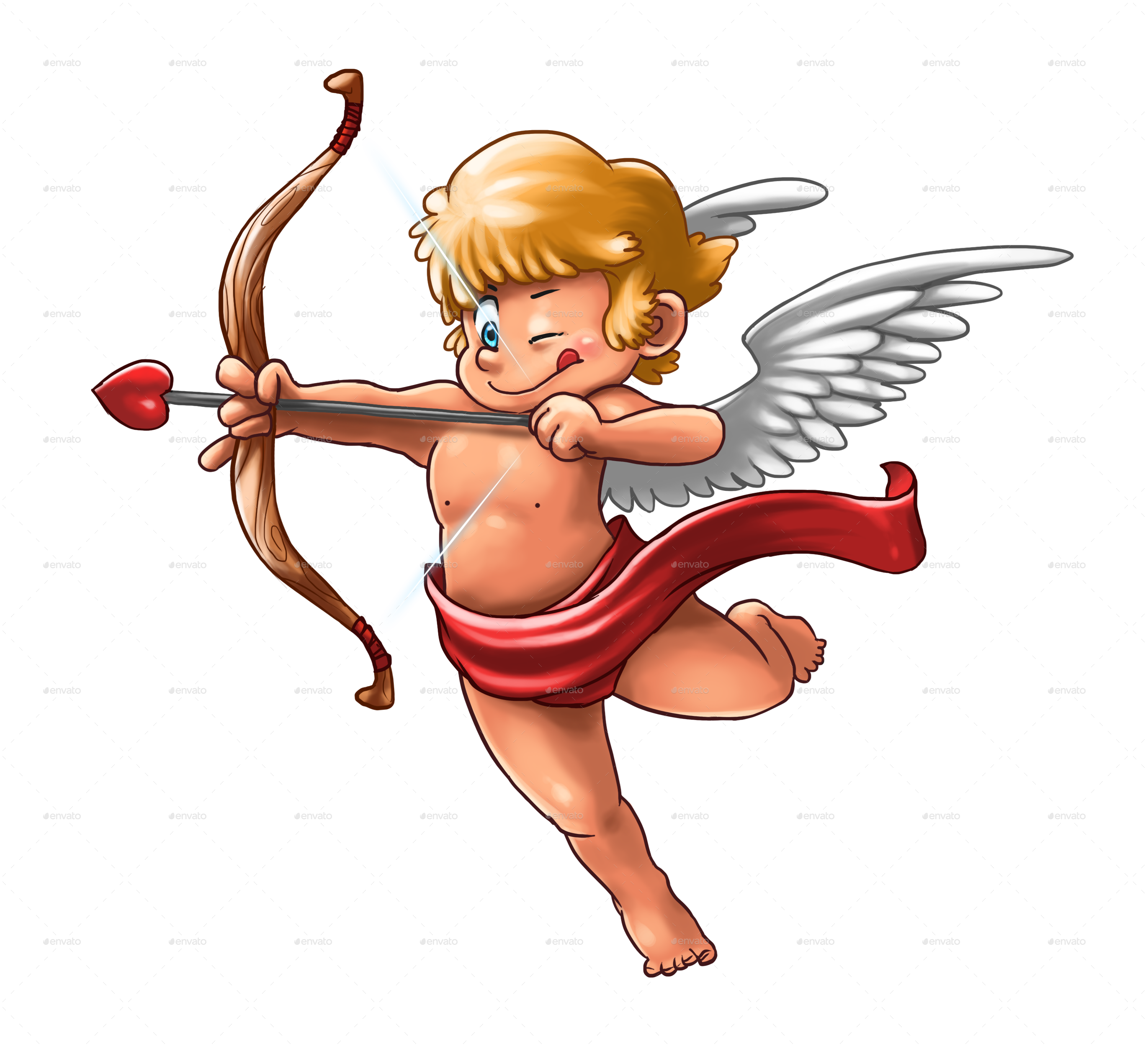 Ange Cupidon avec arc et flèche PNG transparents - StickPNG