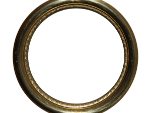 Golden Circle Frame PNG Pic