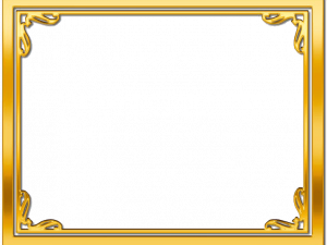 Golden Frame PNG File