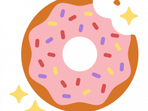 Pink Donut PNG Clipart