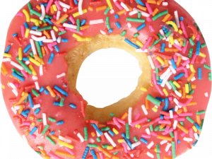 Pink Donut PNG Photo