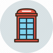 Vector Telephone Booth PNG Imahe