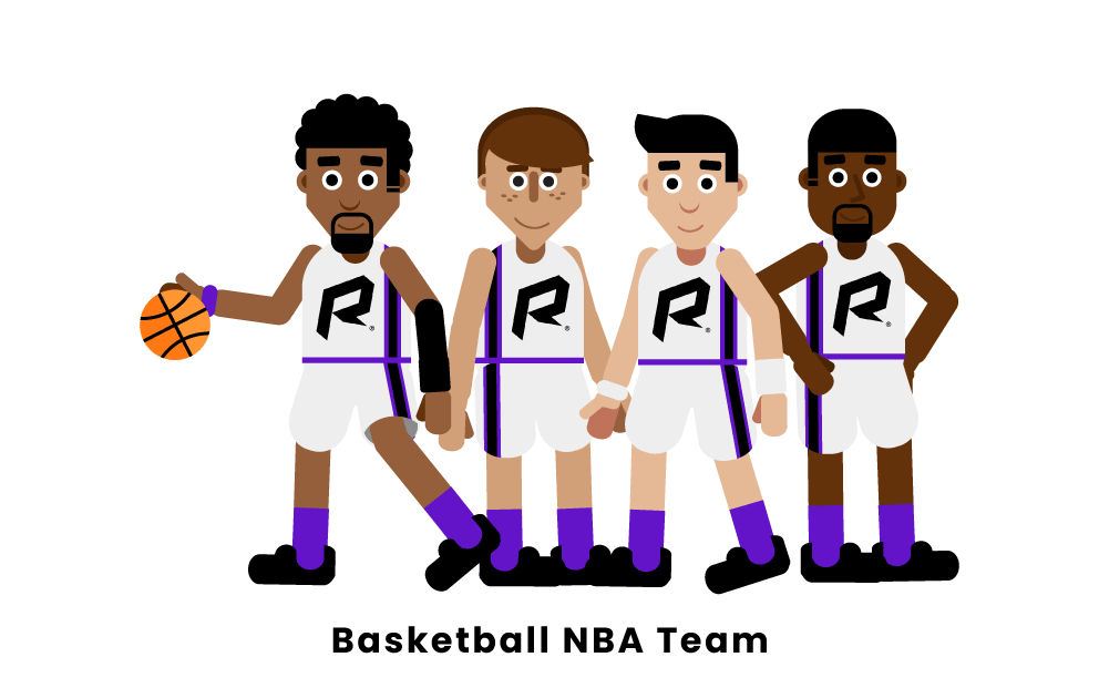 basketball team cartoon
