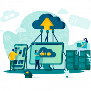 Cloud computing -achtergrond PNG