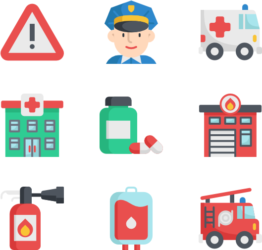مكافحة ناقلات الطوارئ وصف أيقونة الطوارئ, الرعاية الصحية, أطقم طبية PNG  وملف PSD للتحميل مجانا