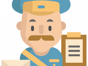 Vector Postman PNG Image