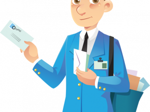 Vector Postman PNG Photo