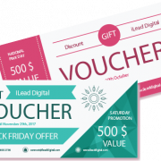 Voucher -couponkaart PNG -uitsparing