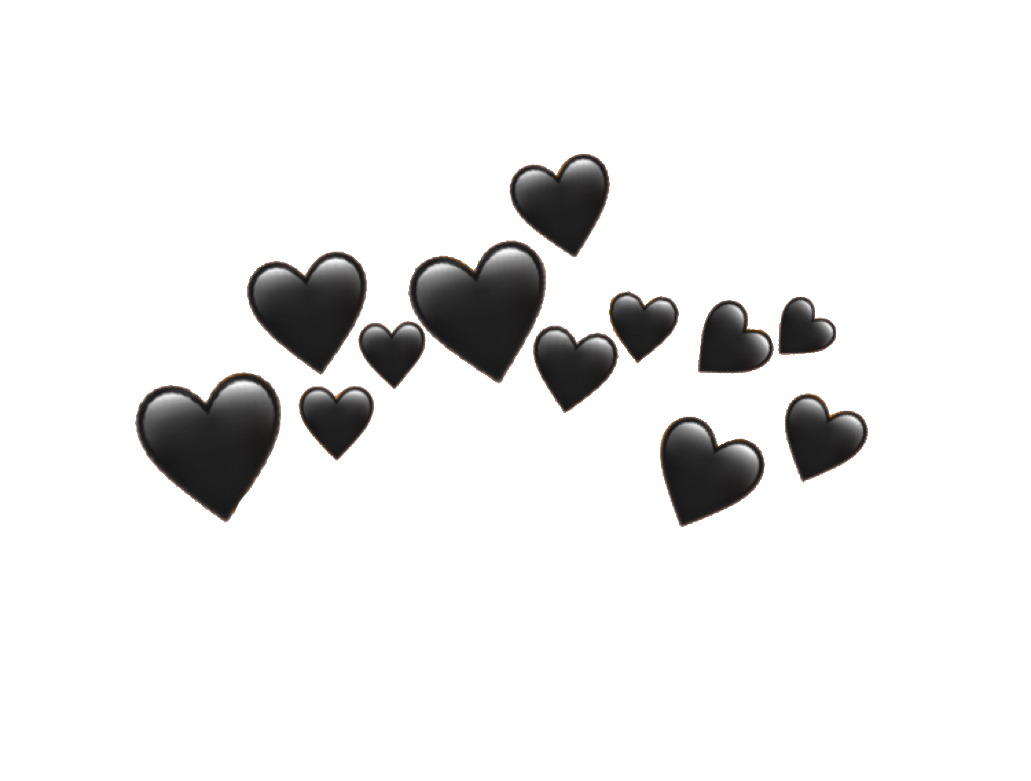 black heart transparent background png
