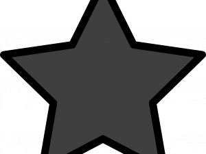 Black Star PNG Image HD