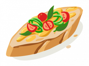 Bruschetta PNG Cutout