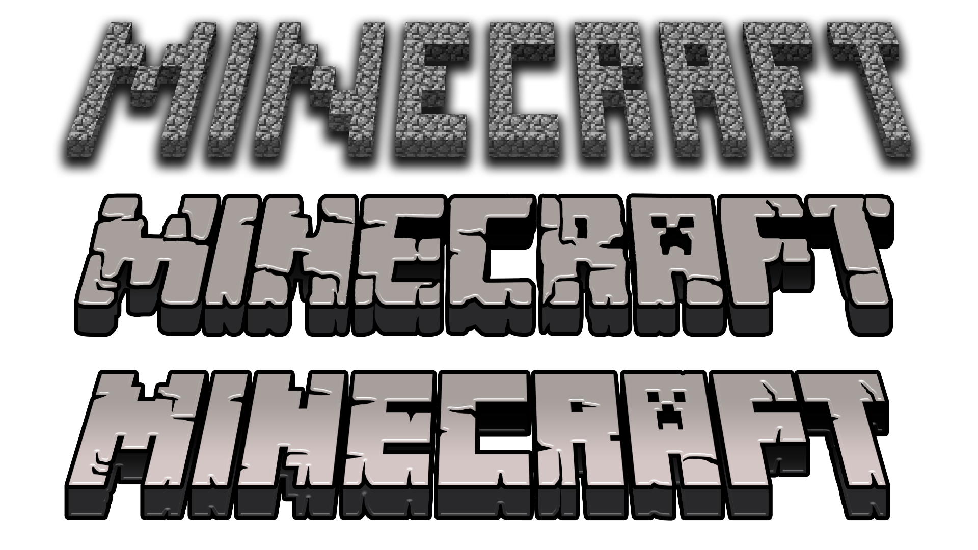 white minecraft logo transparent background