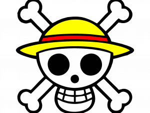 pirate logo, skull and crossbones, straw hat symbol, anime icon, One Piece Logo PNG