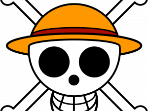 skull and crossbones, pirate emblem, cartoon skull, anime character, One Piece Logo PNG