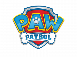 Paw Patrol logo, kids' TV show, cartoon emblem, patrol badge PNG