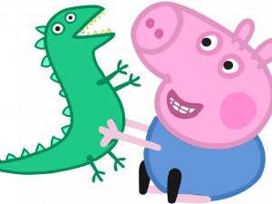 Peppa Pig, green dinosaur, children's cartoon, animated characters, Peppa Pig PNG