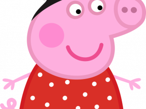 cartoon pig, children's character, animated series png, playful design