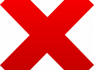 red cross symbol, error indication, prohibition sign, negative mark, Red X PNG