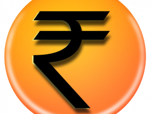 Rupee Sign Gold PNG