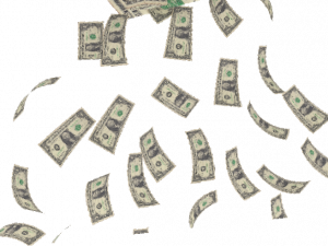 Falling Money PNG Background