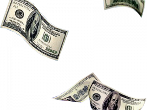 Falling Money PNG Cutout