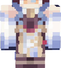 pixel art, character design, fantasy attire, game avatar, Ganyu PNG