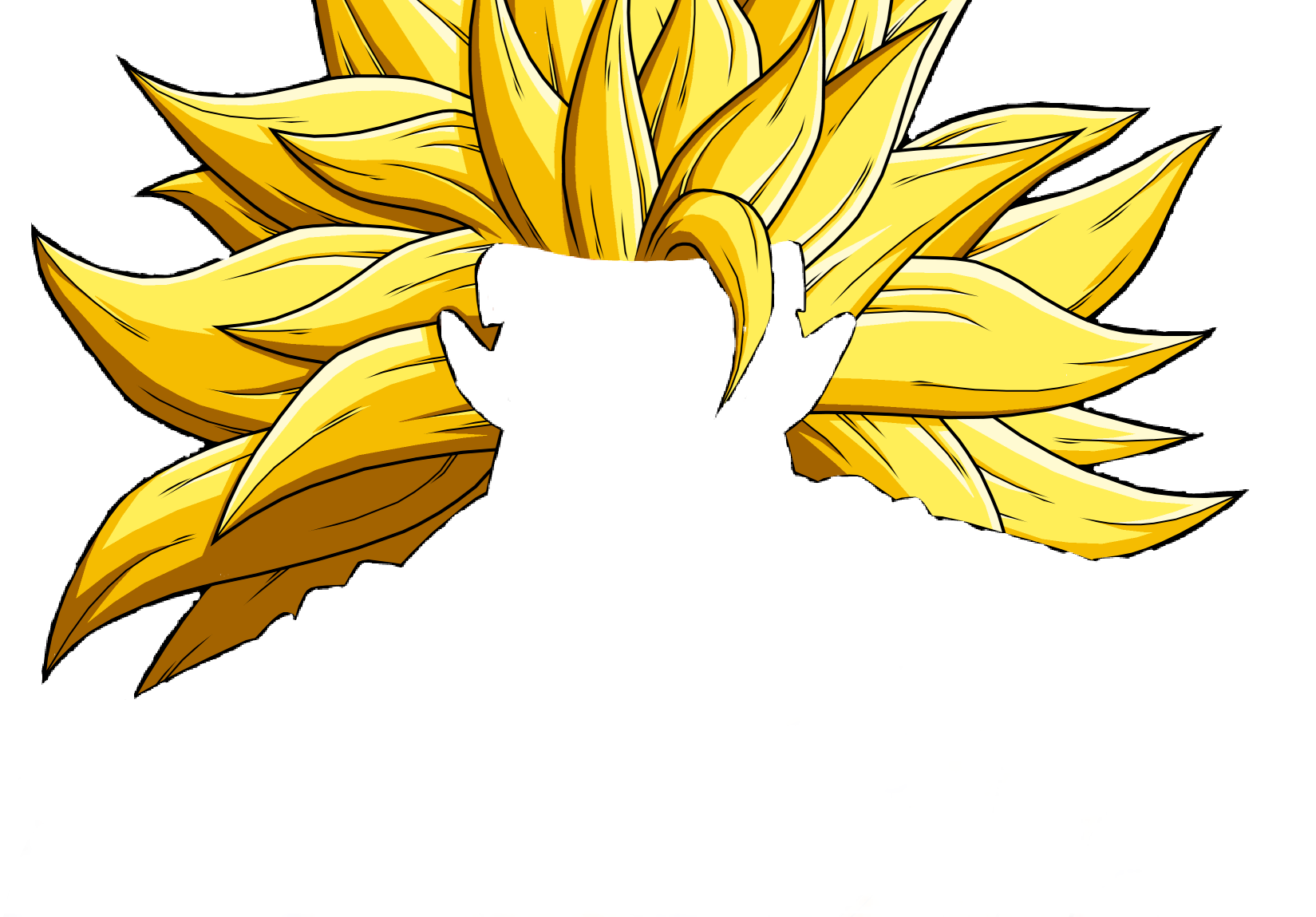 Goku Hair Png - Goku Super Saiyan 3 Hair, Transparent Png , Transparent Png  Image - PNGitem
