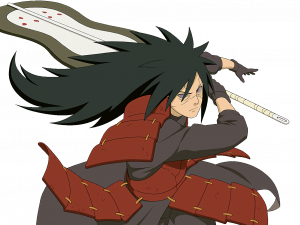 anime warrior, samurai character, action pose, fantasy art, Madara PNG