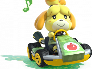 Isabelle, Animal Crossing, kart racing, video game character, Mario Kart PNG