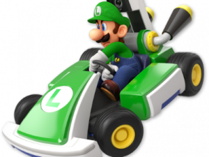 Luigi, Mario Kart, racing game, go-kart, Mario Kart PNG