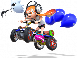 kart racing, gaming character, colorful balloons, animated adventure, Mario Kart PNG