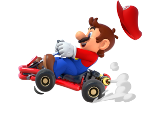 Mario Kart, racing game character, animated driving, video game icon, Mario Kart PNG