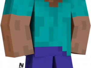 Minecraft character, blocky avatar, pixelated design, gaming figure, Minecraft Steve PNG