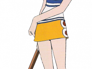 animated character, cartoon style, fashion illustration, playful design, Nami (One Piece) PNG