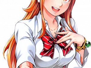 anime character png, cheerful girl, school uniform, manga art, Nami (One Piece) PNG